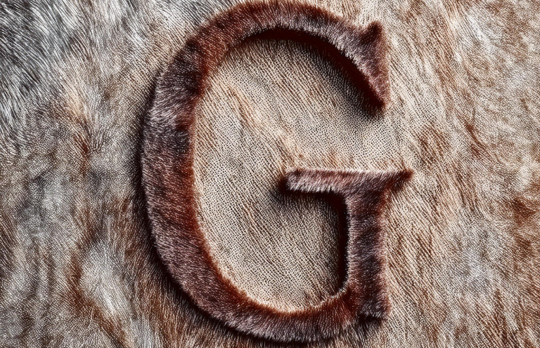 Braune filzige Buchstaben "G" auf einem hellen, strukturierten Hintergrund.
